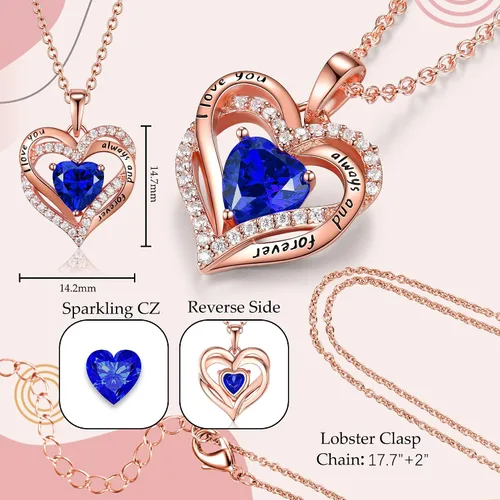 Miniatura 4 de boya Collares de regalo para mujeres, collar de plata de ley 925, regalo de aniversario de cumpleaños, joyería para mamá, esposa, novia, chapado
