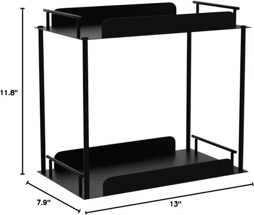 Miniatura 7 de Estante de almacenamiento de 2 niveles para encimera, soporte organizador