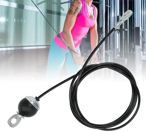 Miniatura 6 de Fitness Gym Replacement Cable, Fitness Pulley Thick 5mm, Heavy Duty Steel Wire Rope for Home Gym Cable Pulley Machine Accessories