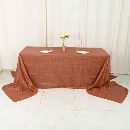 Miniatura 59 de Tableclothsfactory Mantel rectangular de tafetán arrugado de acordeón azul polvoriento, de 60 x 102 pulgadas, perfecto para ceremonias de boda