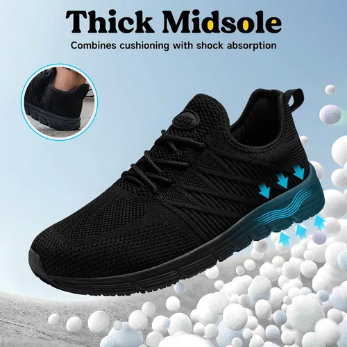 Miniatura 5 de Zapatos de trabajo antideslizantes para hombre, zapatos de trabajo antideslizantes negros, zapatos de trabajo resistentes al agua, zapatos