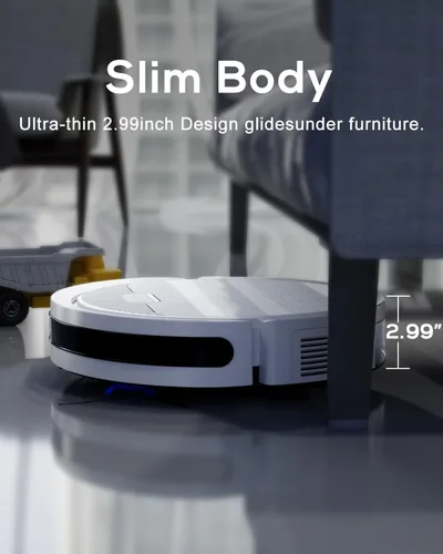 Miniatura 3 de V3 Robot aspirador y fregona, Robot aspirador 3 en 1 con succión de 5000Pa, funciona con WiFi 2.4G/Alexa/App/Control remoto, limpieza programada