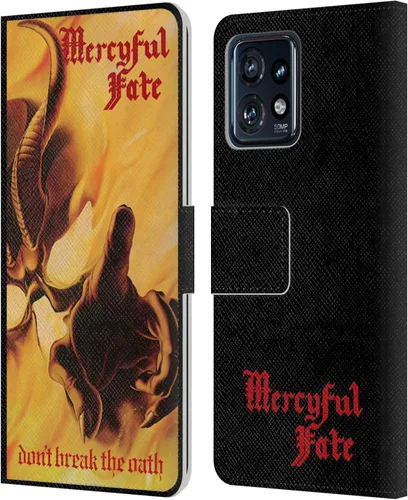 Head Case Designs Mercyful Fate Don't Break The Oath - Funda de piel con licencia oficial de Mercyful Fate Don't Break The Oath, color negro, funda