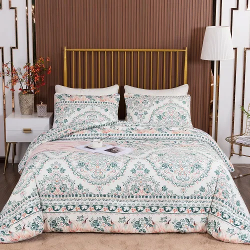 Miniatura 70 de CLOTHKNOW Juego de edredón a rayas tamaño King de 3 piezas, juego de edredón negro y blanco, edredón suave de estilo granja con 2 fundas de almohada