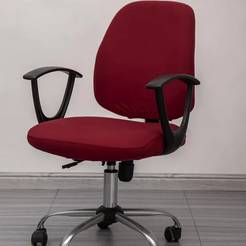 Miniatura 9 de Melaluxe - Funda para silla de oficina de computadora, funda universal protectora y elástica, cubierta elástica para silla giratoria (Rojo)