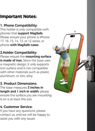 Miniatura 8 de Soporte magnético mejorado para carrito de golf, [triple pliegue + aleación] Regalos de golf para el Día del Padre para hombres, papá, golfista