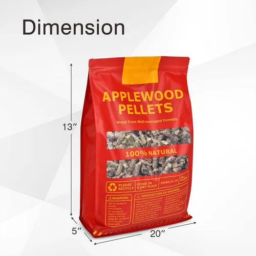 Miniatura 4 de Tangkula Pellets de madera de manzana 100% natural, pellets de cocina de madera de manzano con sabor a manzana ahumada para asar al aire libre