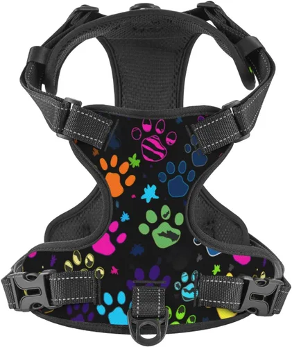 Miniatura 11 de 250th Patriotic Stars Flag Reflective Dog Harness No Pull Soft Vest Harness for Small Medium Large Dog Puppy Pets (Small Size)