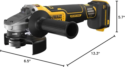 Miniatura 10 de DEWALT Amoladora angular inalámbrica sin escobillas de 20V MAX XR, 4-1/2 pulg. - 5 in., Velocidad variable, antirrotación, interruptor de paleta
