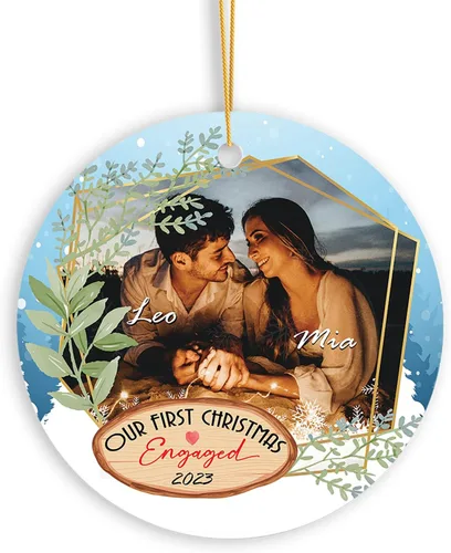 Miniatura 19 de Nombres de fotos personalizados, regalo de adorno de lesbianas gay, foto personalizada para parejas LGBT Gay Lesbianas Orgullo Arco Iris Ornamento