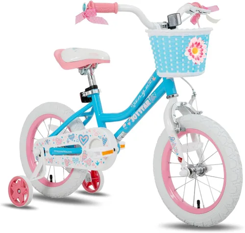 JOYSTAR Angel Bicicleta para Niñas para Niñas Pequeñas y Niños de 2 a 13 Años, Bicicleta para Niños de 12, 14, 16, 18, 20 Pulgadas con Ruedas de Azul