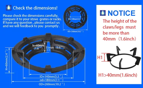 Miniatura 3 de Anillo de soporte para wok de hierro fundido, anillo quemador para estufa de gas, soporte para ollas, antideslizante, ahorro de tiempo y ahorro