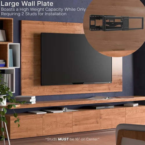 Miniatura 7 de VIVO 60 a 120 pulgadas Soporte de pared para TV de pantalla grande y resistente para pantallas LCD LED planas y curvas, montaje giratorio