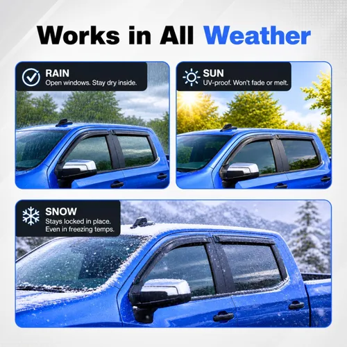 Miniatura 4 de Visor para ventana IG para Hyundai Venue 2020-2023, protector contra la lluvia, adhesivo extra duradero, deflector de viento para lado
