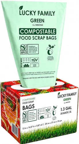 Miniatura 9 de Bolsas de basura compostables para contenedores de compost de cocina, bolsas de compost pequeñas de 1.3 galones para contenedor de encimera, bolsas