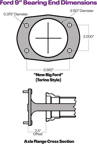 Miniatura 7 de Eje largo de 31 spline cortado para adaptarse con rodamiento, se adapta a Ford de 9 pulgadas
