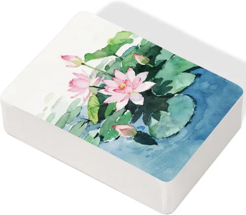 Miniatura 8 de Lightwish 60 hojas de mini cuaderno de bocetos de acuarela de 3.5 x 3.5 pulgadas, prensa caliente de 300 gsm/140 libras, cuaderno de pintura