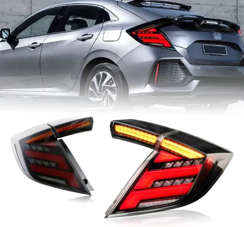 Miniatura 12 de HCmotion Luces traseras LED ensambladas para Honda Civic 10Th Gen Tipo R Hatchback FK7 FK8 2016-2021 Lámpara trasera con señal secuencial, LED DRL
