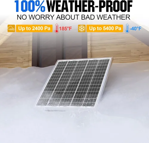 Miniatura 5 de SOLPERK Kit de panel solar de 50 W 24 V, controlador inteligente impermeable 10A PWM, cargador de batería solar para el hogar al aire libre para RV
