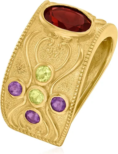 Miniatura 3 de Ross-Simons Anillo de 1,70 quilates con piedras preciosas en oro de 18 quilates sobre plata esterlina