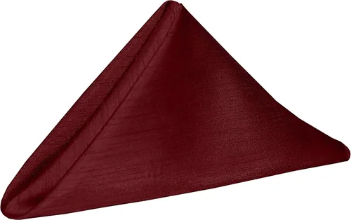 Miniatura 44 de Ultimate Textile Holiday Red Reversible Shantung Satin Cloth Dinner Napkins - 20" x 20" (Set of 24) Washable Polyester Cloth Napkins with Serged