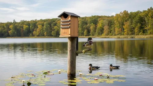 Miniatura 7 de Caja de casa de búho de cedro, refugio de anidación de ardillas, gran casa de pájaros de cedro para exteriores, casa de pájaros grande rústica, nido