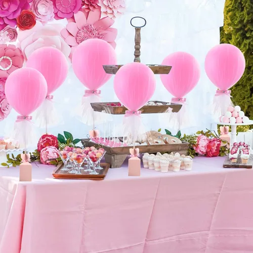 Miniatura 9 de Globos tutú de tul rosa con caja de dulces para centros de mesa de baby shower, mariposas para niñas, fiesta de cumpleaños, decoración de mesa