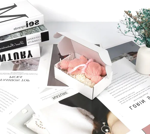 Miniatura 6 de FORBFAN Cajas de envío de 6 x 4 x 2, paquete de 45 cajas blancas para pequeñas empresas, pequeñas cajas de cartón corrugado para correo y envío