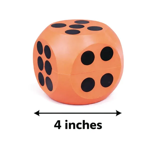 Miniatura 2 de S&S Worldwide Dados grandes y seguros de 4 pulgadas. Los dados de diferentes colores son ideales para juegos, aulas y clases de PE. Los dados