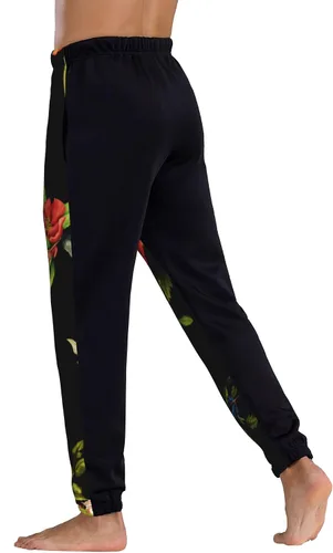 Miniatura 5 de Jutdopt Men Tropical Floral Pattern Sweatpants Joggers Sweatpants Baggy Jogger Pants with Pocket for Men