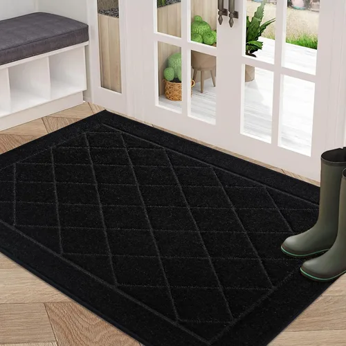 Miniatura 50 de BEQHAUSE Tapete para puerta de 20 x 32 pulgadas, tapete antideslizante para puerta, lavable, tapete para puerta de perro, resistente a las manchas