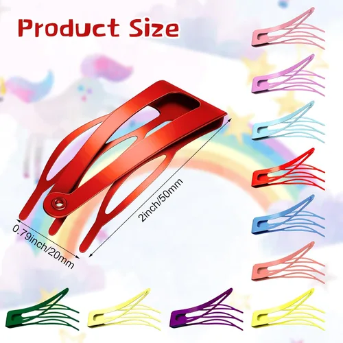 Miniatura 2 de 40 pinzas de doble agarre para el cabello, pinzas de metal a presión, pasadores antideslizantes para el cabello para mujeres, suministros de salón