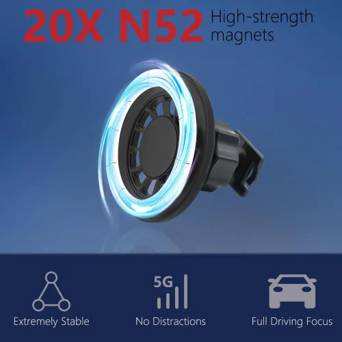 Miniatura 4 de Soporte de teléfono de automóvil para Cadillac XT4 2024-2025, accesorios de automóvil, rotación de 360°, soporte magnético para teléfono