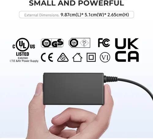 Miniatura 5 de HKY - Adaptador de CA de 19 V para Samsung Odyssey G5 de 27 pulgadas, 32 pulgadas, 34 pulgadas, cargador de monitor de juegos curvo G55C C27G55