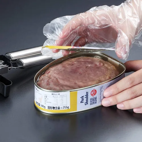 Miniatura 8 de Berglander Abrelatas, abrelatas de acero inoxidable de mano, abrelatas manual de borde liso, resistente 4. plateado