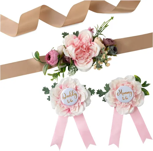 Miniatura 9 de Cinturón de maternidad para mamá para ser papá para ser ramillete, decoración de baby shower, accesorios para fotos de embarazo, regalos de recuerdo