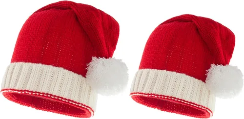 Miniatura 7 de 2 gorros de punto de Navidad para padres e hijos, gorro de Papá Noel para adultos, bebés, invierno, cálido, gorro de calavera para fiestas