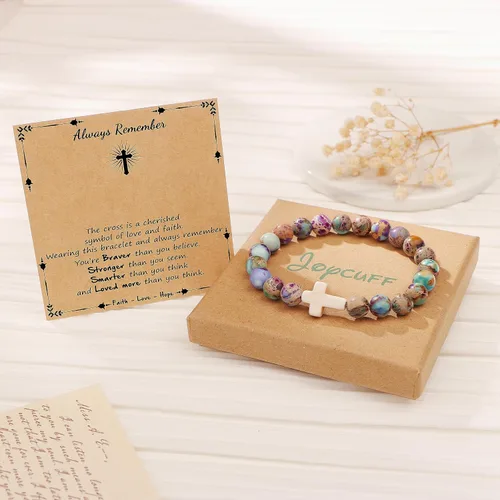 Miniatura 6 de JoycuFF Christian Gifts,Cross Braceletsfor WomenGirls, Faith Religious Easter Catholic Christian Jewelry, Meaningful Baptism Communion Confirmation