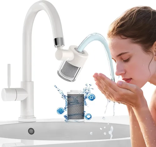 Miniatura 11 de Patentado CECEFIN 1080° Extensor de Grifo Giratoria - Aireador de Fregadero - Extensión de Grifo de Agua con 2 Modos de Salpicadura, Accesorio