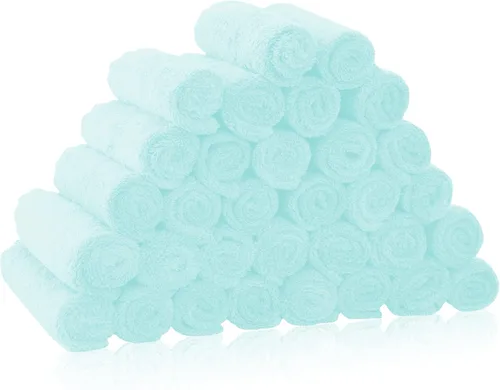 Miniatura 6 de Paquete de 16 paños para bebé, forro polar coral de lujo, extra absorbentes y suaves, para recién nacidos, bebés y niños pequeños, adecuados