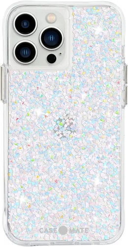 Case-Mate Funda para iPhone 13 Pro Max para mujer [Protección contra caídas de 3 metros] [Carga inalámbrica] Funda transparente con diamantes