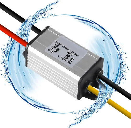 Miniatura 5 de Convertidor de voltaje de 8 V, 22 V a 3 V, 15 V CC, resistente al agua, CC reductor, regulador de voltaje, 3 A, convertidor de fuente