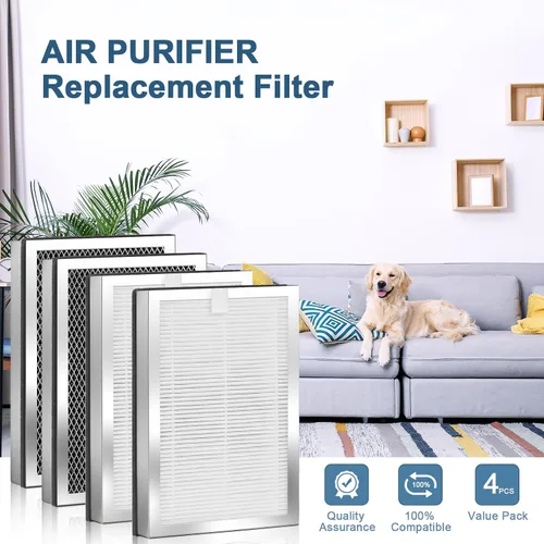 Miniatura 2 de Filtros de repuesto para purificador de aire, paquete de 4 unidades compatibles con filtros purificadores de aire de la serie 25 S1/W1/B1, filtros 3