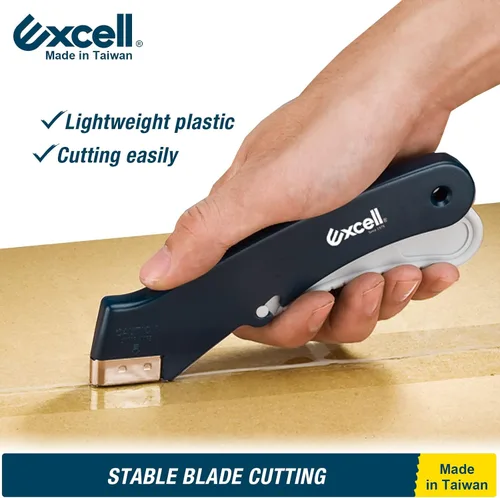Miniatura 5 de Excell AC-9 Cuchillo utilitario activado por palanca con bloqueo de seguridad, agarre ergonómico y cómodo para cartón, cuerda, corte de cuero, marco