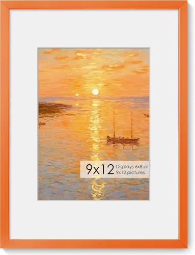 Miniatura 212 de Fun Memories Marco de Fotos A2 Negro, Marcos de Póster de Metal de Alta Gama de 16.5 x 23.5 pulgadas para Pared, Marco de Fotos A2 con Paspartú A3