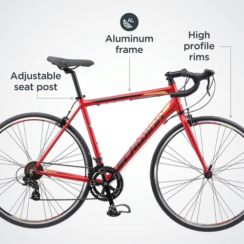 Miniatura 5 de Schwinn Volare 1300 Bicicleta de carretera, 700c para hombre y mujer, bicicleta de carretera de barra de caída de 14 velocidades, marco de aluminio