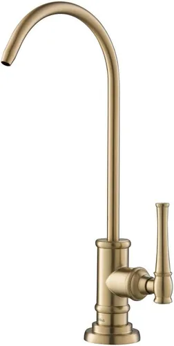 Miniatura 16 de KRAUS Bolden Grifo de filtro de agua potable de una sola manija para ósmosis inversa o sistema de filtración de agua en bronce champán antiguo sin