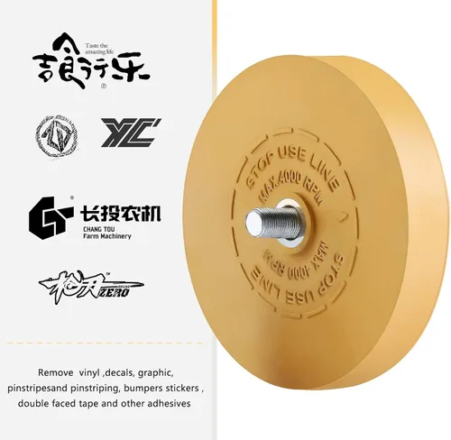 Miniatura 9 de Paquete de 4 Ruedas Eliminadoras de Calcomanías Rueda de Goma para Taladro Elimina Rayas de Automóvil Cintas de Vinilo y Gráficos Kit