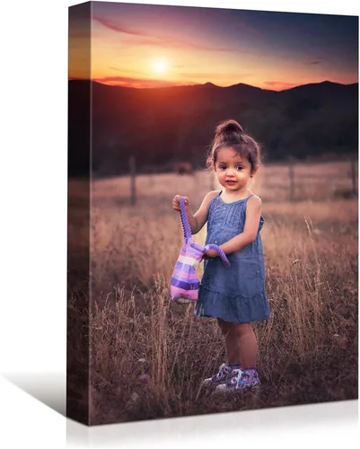 Miniatura 22 de Looife Impresiones en lienzo personalizadas de 40 x 20 pulgadas con tu foto, arte de pared personalizado con tu foto sobre lienzo