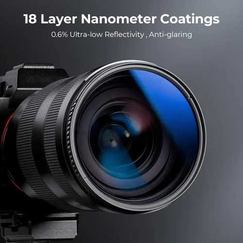 Miniatura 3 de K&F Concept 37mm Filtro polarizador circular ultradelgado de 18 capas, vidrio óptico circular polarizante para lentes de cámara con paño de limpieza